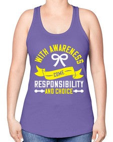 With awareness come responsibility and choice Style 5# - Self awareness -Racerback Tank
