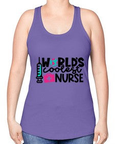 Worlds Coolest Nurse Style Style 1660# - nurse -Racerback Tank