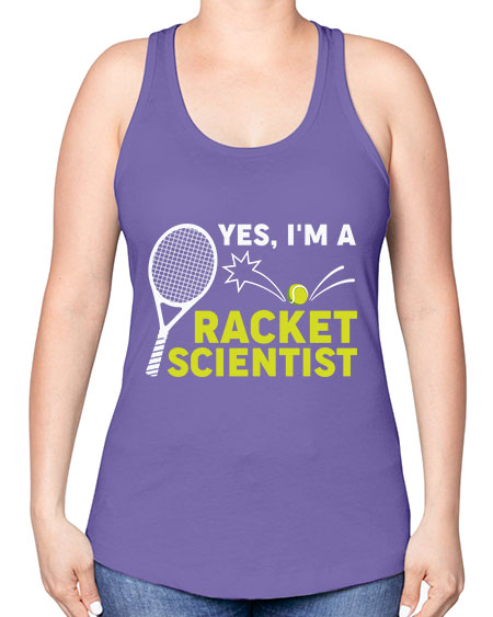YesImARacketScientistScientistSkinite Scientist Skinite 1# - general science -Racerback Tank
