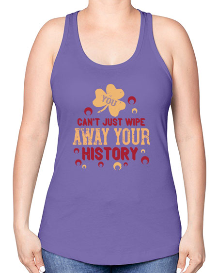 You cant just wipe away your history Style 243# - kids -Racerback Tank