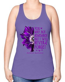 You may not remember but I will never forget alzheimer 223# - alzheimers -Racerback Tank
