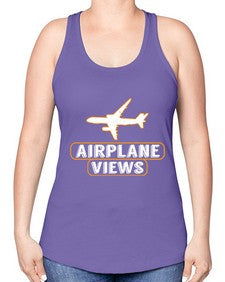 airplane views  5# - airplane -Racerback Tank
