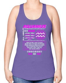 aquarius 86# - aquarius -Racerback Tank