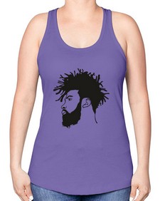 beardman 46# - black boys or men -Racerback Tank