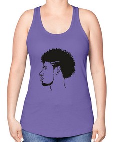 beardman 47# - black boys or men -Racerback Tank