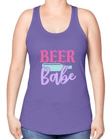 beer babe 44# - beer -Racerback Tank