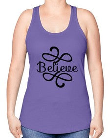 believe 48# - unicorn -Racerback Tank