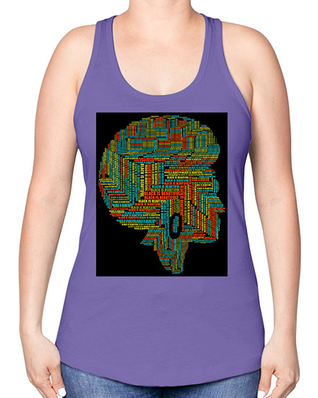 black is beautifulii 215# - black words and phrases -Racerback Tank