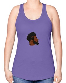 black man 30# - black boys or men -Racerback Tank
