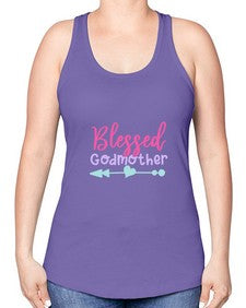 blessed godmother 104# - god parent -Racerback Tank
