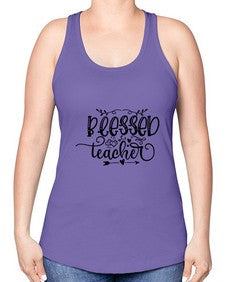 blessed teacher 25# - teacher -Racerback Tank