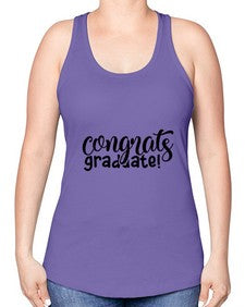 congrats graduate 39# - graduation -Racerback Tank