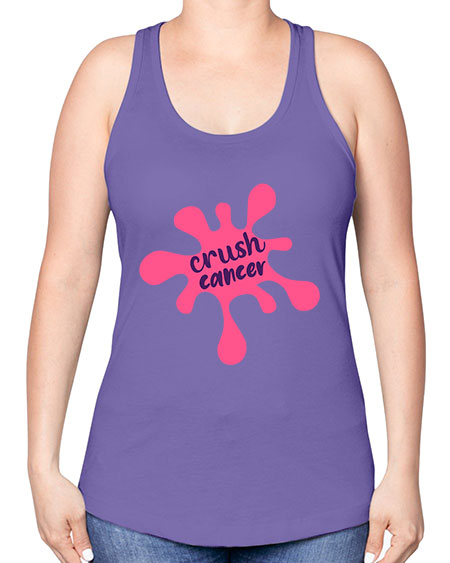 crush cancer Style 14# - breast cancer -Racerback Tank