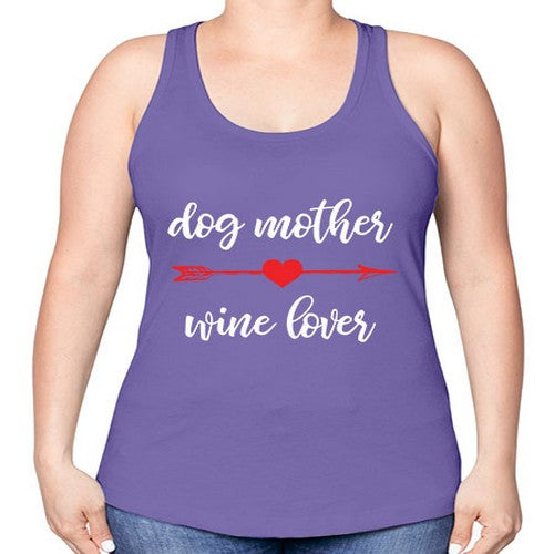 dog mom wine 84# - dogs -Racerback Tank