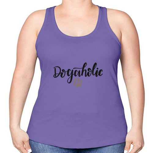 dogaholic 120# - dogs -Racerback Tank