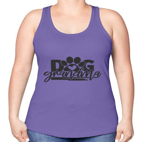 doggrandma 123# - dogs -Racerback Tank