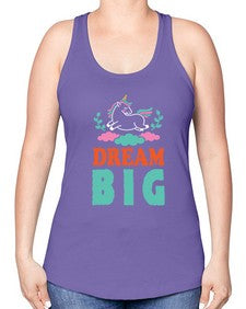 dream big 102# - unicorn -Racerback Tank