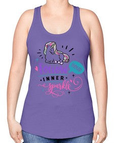 follow your inner sparkle 141# - unicorn -Racerback Tank