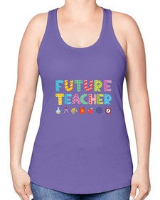 future teacher 214# - teacher -Racerback Tank