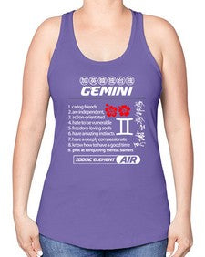 gemini 242# - gemini -Racerback Tank