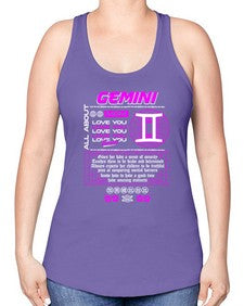 gemini 244# - gemini -Racerback Tank