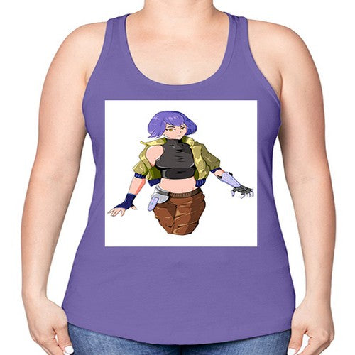 girl with gauntlet169# - anime -Racerback Tank