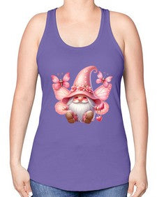 gnome with butterfly 02# - gnome -Racerback Tank