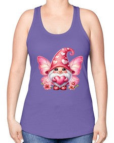 gnome with butterfly 08# - gnome -Racerback Tank