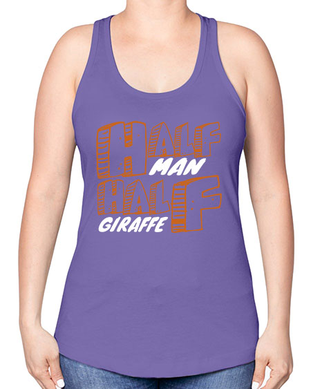 half man half giraffe - giraffee -Racerback Tank