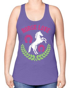 horse love Style 50# - horse -Racerback Tank