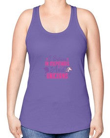 i believe in mermaids and unicorns 174# - unicorn -Racerback Tank