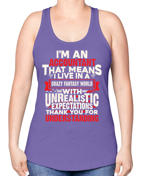 im an accountant 977# - accountant -Racerback Tank
