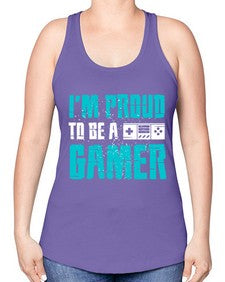 im proud to be a gamer 121# - video games -Racerback Tank