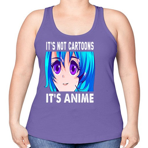 its not cartoons its anime253# - anime -Racerback Tank