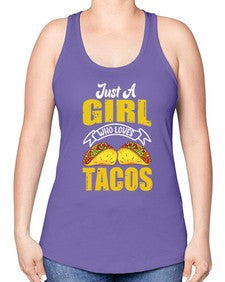 just a girl who loves tacos 1254# - tacos -Racerback Tank