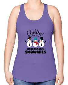 kindergarten snowmies 434# - kindergarten -Racerback Tank