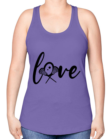 love 4# - lacrosse -Racerback Tank