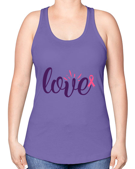 love Style 7# - breast cancer -Racerback Tank