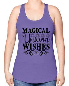 magical unicorn wishes 278# - unicorn -Racerback Tank