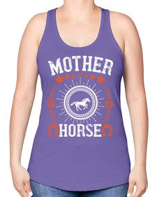 mother of horse Style 27# - horse -Racerback Tank