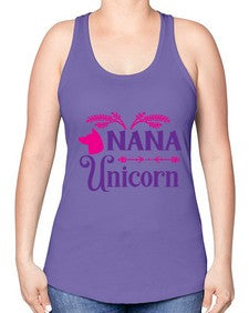 nana unicorn 331# - unicorn -Racerback Tank