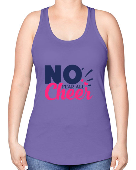 no fear all cheer 1728# - cheer -Racerback Tank