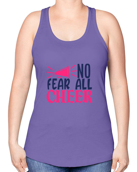 no fear all cheer 1739# - cheer -Racerback Tank
