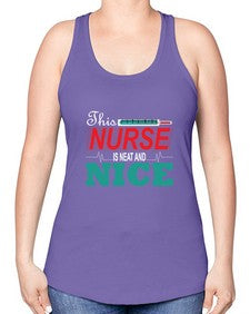 nurse nice 1186# - nurse -Racerback Tank
