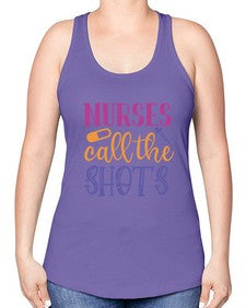 nurses call the shots Style 1234# - nurse -Racerback Tank