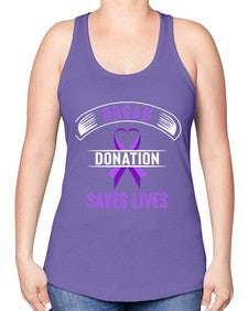 organ donation saves lives 202# - alzheimers -Racerback Tank