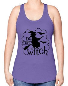 percent that witch 55# - witch -Racerback Tank