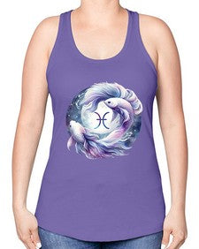 pisces 347# - pisces -Racerback Tank