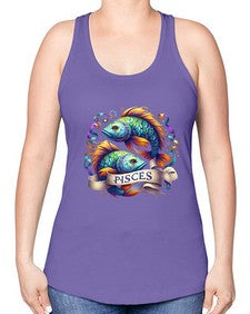 pisces 361# - pisces -Racerback Tank