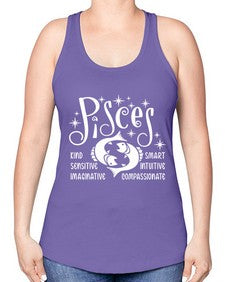 pisces 369# - pisces -Racerback Tank